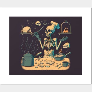 Skeleton Chef Posters and Art